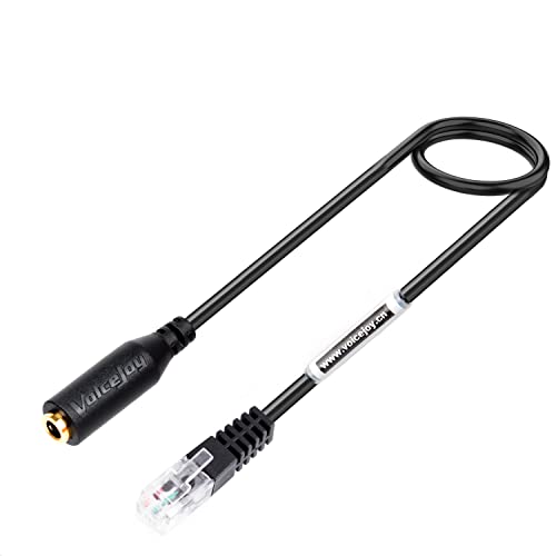 Standard 3.5mm Jack Smartphone Headset Adapter Cable Converter to RJ9 Plug for Cisco Unified Office Telephone 7970 7940 7941 7942 7971 etc