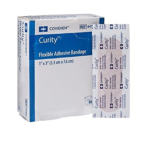 Covidien 44101 Fabric Adhesive Bandages , Box, 50, Bandages, Standard, 3″ x 1″