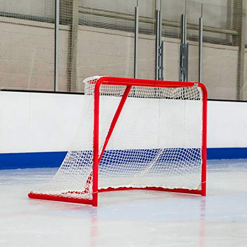 Professional Hockey Goal – Full Size 72 Inch Hockey Goal | Ice Hockey Goal with 5mm Net and 2 inch Galvanized Steel Frame | Regulation Hockey Goal | Professional Hockey Goals