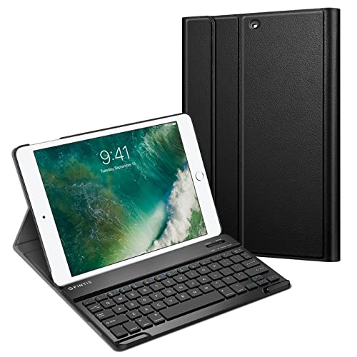 Fintie Keyboard Case for iPad 9.7 2018/2017 / iPad Air 2 / iPad Air – Slim Shell Stand Cover w/Magnetically Detachable Wireless Bluetooth Keyboard for iPad 6th / 5th Gen, Black