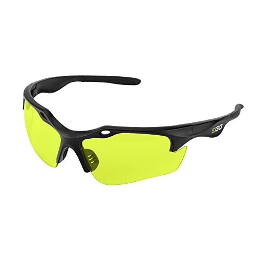EGO Power+ GS003 Anti-Scratch Safety Glasses with 99UV Protection & ANSI Z87.1 Standards, Yellow Lens