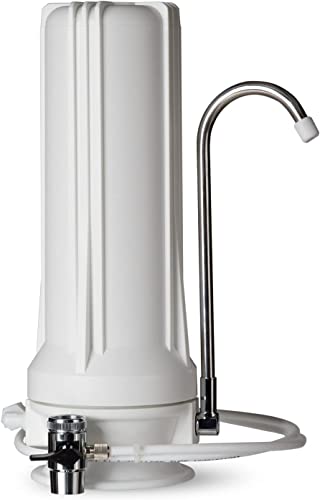iSpring CT10-W countertop Water Filter System, White with Multi Stage Cartridge