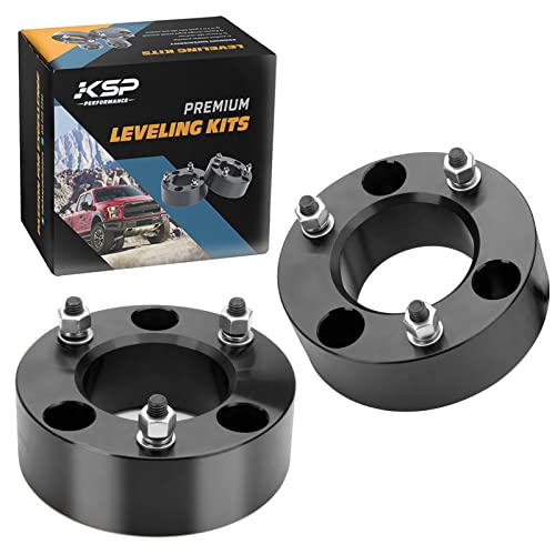 KSP 3in Level Lift Kits for F150 2004-2022,3″ Front Leveling Lift Kits Compatible with Ford Expedition 03-18,Lincoln Mark LT 2005-2008, Aluminum Forged Strut Spacer Raise the Truck 3inch（Package of 2）