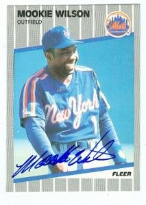 Autograph Warehouse 84547 Mookie Wilson Autographed Baseball Card New York Mets 1989 Fleer No .52