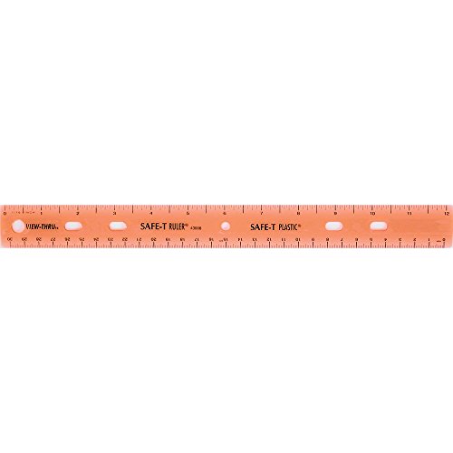 ETA hand2mind 12″ Safe-T Orange Ruler for Ring Binders, Pack of 24