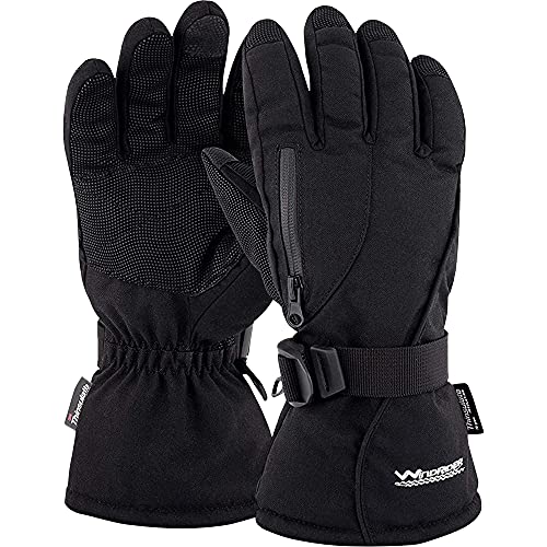 WindRider Rugged Waterproof Winter Gloves | Touchscreen Compatible | Cordura Shell, Thinsulate Insulation | Ice Fishing, Skiing, Sledding, Snowboard | for Women or Men