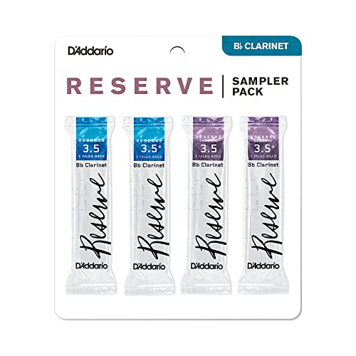 D’Addario Woodwinds Reserve Bb Clarinet Reed Sampler Pack, 3.5/3.5+ (DRS-C35)