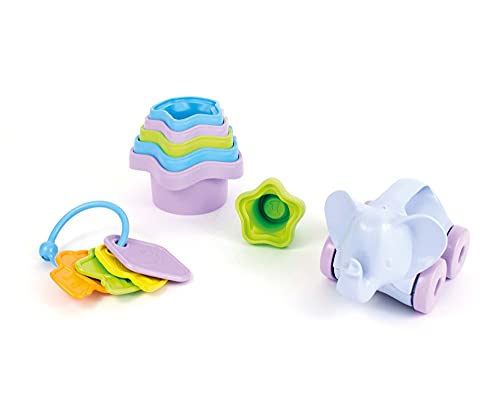 Green Toys Baby Toy Starter Set – 8 Piece Motor Skill Development Toy