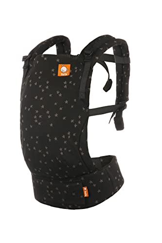 Baby Tula Discover Free-to-Grow Baby Carrier, Adjustable Newborn to Toddler Carrier, Ergonomic and Multiple Positions for 7 – 45 pounds, Black with Gray Stars