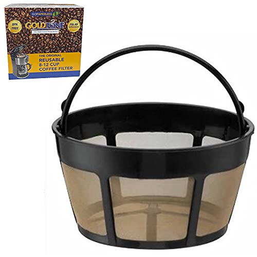 GOLDTONE Reusable 8-12 Cup Basket Coffee Filter fits Hamilton Beach Coffee Makers and Brewers. Replaces your Hamilton Beach Reusable Coffee Filter – BPA Free