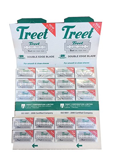 Treet New Steel Double Edge Safety Razor Blades, 200 blades (20×10)