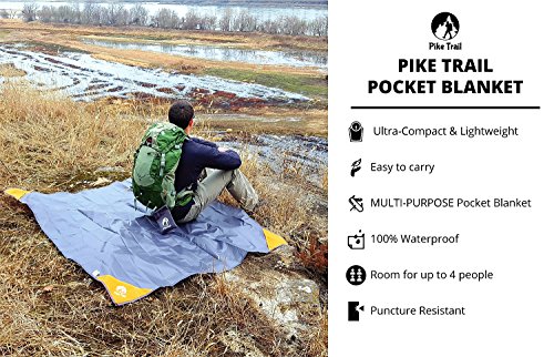 Pike Trail Pocket Beach Blanket (60” X 56”) – Lightweight Sand Proof Picnic Blanket, Compact Outdoor Blanket, Waterproof Pocket Blanket for Hiking, Camping, Picnics, Travel and Beach Trips | The Storepaperoomates Retail Market - Fast Affordable Shopping