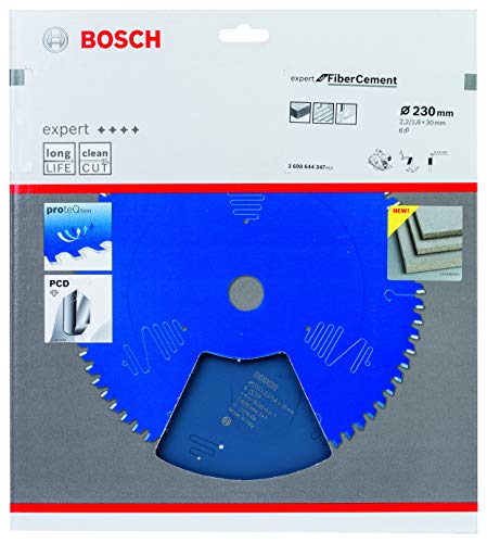 Bosch Professional Expert for Fibre Cement 2608644347 Circular Saw Blade (for Fibre Cement, 230 x 30 x 2.2 mm, Teeth 6, Accessories Circular Saw), Diameter 230 mm