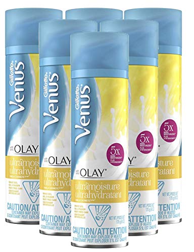 Gillette Venus with Olay UltraMoisture Vanilla Cashmere Women’s 6oz Shave Gel – Pack of 6