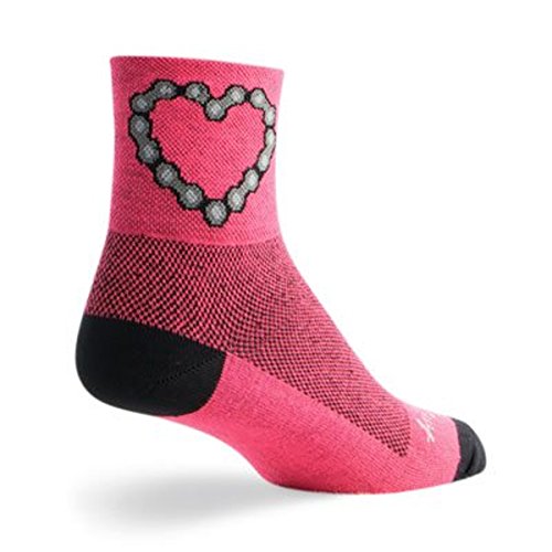 SockGuy, Chain Luv, Classic Sock, Sporty and Stylish, 3 Inches – Small/Medium