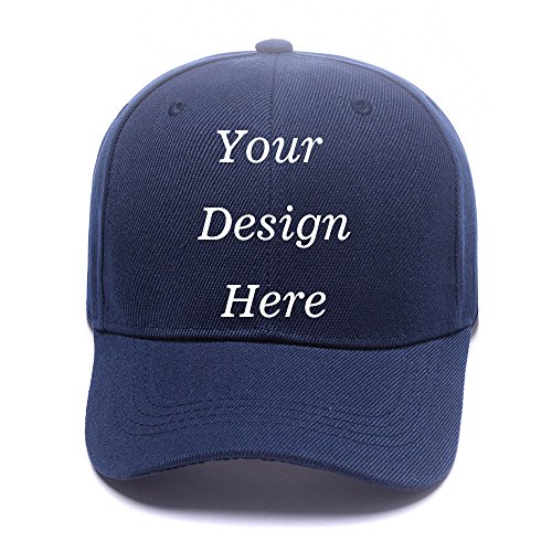 Shop&Three Customized Adjustable Baseball Cap,Unisex Personalized Trucker Hats,Cowboy Hat Navy