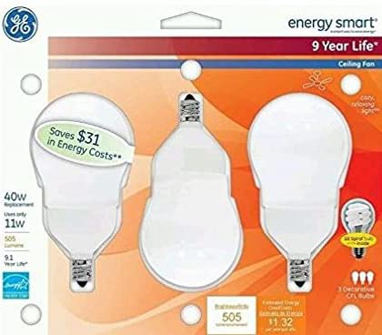 (case of 5 x 3pk) GE Lighting 78938 Energy Smart CFL 11-Watt (40-watt replacement) 505-Lumen