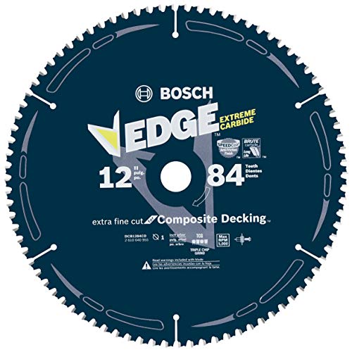 Bosch DCB1284CD 12 in. x 84-Tooth Composite Decking/Plastics Circular Saw Blade