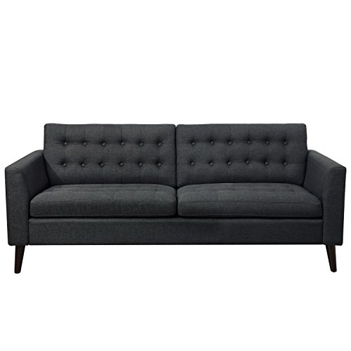 Rosevera CB3 Loveseat Long para Sala Love Seats Furniture Sofa in a Box Small Area Couches for Living Room, Standard, Charcoal