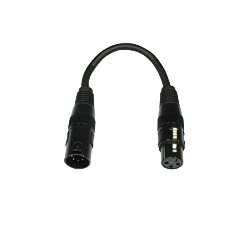 American DJ 5-Pin Male to 3-Pin Female XLR Turnaround DMX Cable Pack of 2