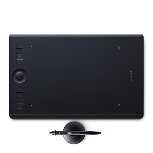 Wacom Intuos Pro Medium Bluetooth Graphics Drawing Tablet, 8 Customizable ExpressKeys, 8192 Pressure Sensitive Pro Pen 2 Included, Compatible with Mac OS and Windows