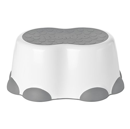 Bumbo Step Stool, Cool Grey, White, 1 Count (Pack of 1)