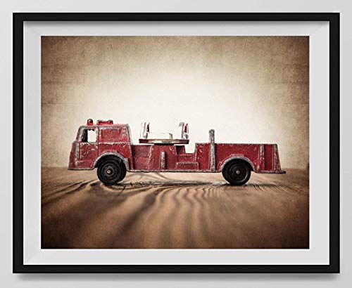 Vintage Fire Truck Photo Print”Fire Engine”, Boys room Wall art, Photo Decor, Fire truck room, Nursery decor, Kids Room Wall Art.
