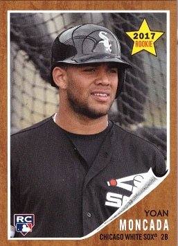 2017 Topps Throwback Thursday TBT Baseball #21 Yoan Moncada Rookie Card – His 1st Chicago White Sox card – Only 1,329 made!