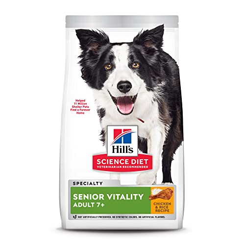 Hill’s Science Diet Adult 7+ Senior Vitality Dry Dog Food, 21.5 lb. Bag