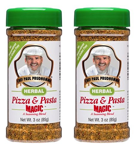 Chef Paul Prudhomme’s Herbal Pizza and Pasta Magic Seasoning Blend 3.0 OZ. (Pack of 2)