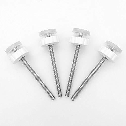 Baby Gate Parts Replacement 8MM Threaded Spindle Rod – Hardware Kit for Pet & Dog Safety Pressure Mounted Gates – Extra Long Wall Mounting Accessories Screws Adapter Bolts(4 Pack)