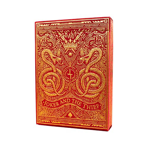 Deck of Poker Playing Cards – Unique Blood Red Edition card design – Custom made for Magic and Cardistry – Premium Casino Grade Quality Decks for a Professional Standard of Game Play