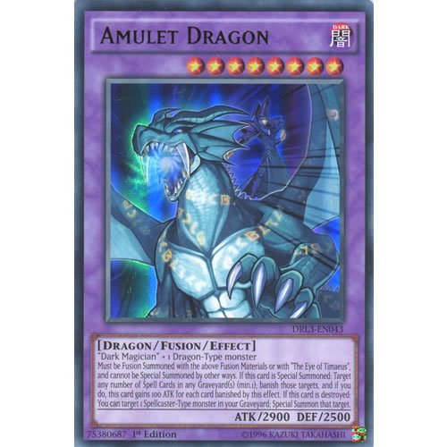 YuGiOh : DRL3-EN043 1st Ed Amulet Dragon Ultra Rare Card – ( Yu-Gi-Oh! Single Card ) by Deckboosters