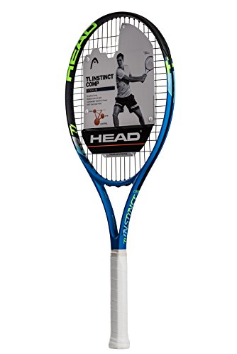HEAD Ti. Instinct Comp Tennis Racket – Pre-Strung Head Light Balance 27 Inch Racquet – 4 1/4 In Grip, Blue