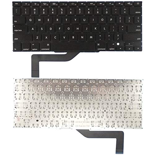 SUNMALL Laptop Keyboard Without Frame and Backlits for 13-15 Year Apple MacBook Pro A1398 15″ Series Black US Layout, Compatible with Part# MC975 MC976