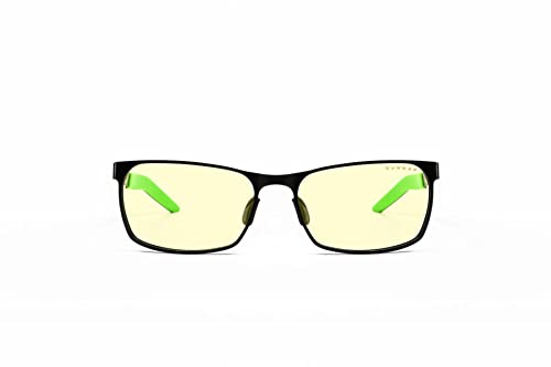 GUNNAR – Premium Gaming and Computer Glasses – Blocks 65% Blue Light – Razer Edition FPS, Onyx, Amber Tint