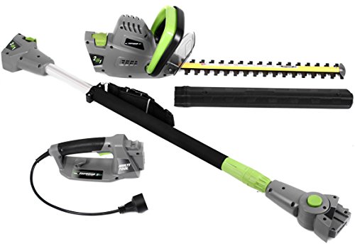 Earthwise CVPH43018 Corded 4.5 Amp 2-in-1 Convertible Pole Hedge Trimmer,Grey