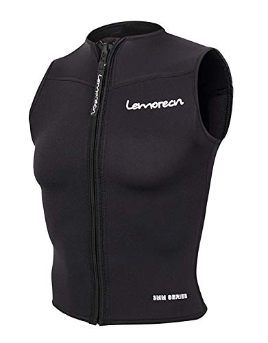 Lemorecn Men Wetsuits Top Premium Neoprene 3mm Zipper Diving Vest (2095M)