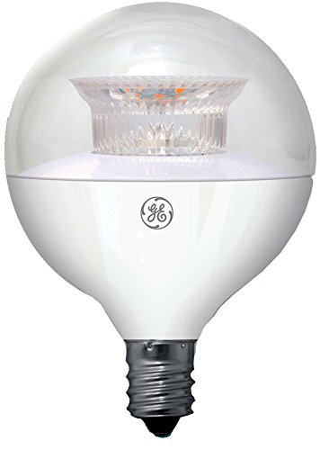 GE Lighting 38264 LED G16 Decorative Bulb with Candelabra Base, 5-Watt, Clear Soft White