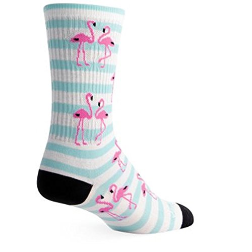 Sockguy, Flamingo, Crew Cuff Socks, 6-inch – Large/X-Large