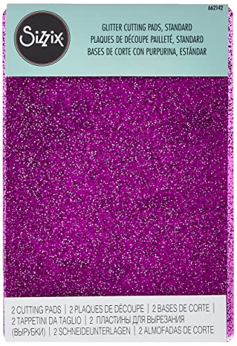 Sizzix SIZ662142 Cutting Pad Standard Purple Silver Glitter Purpleslr