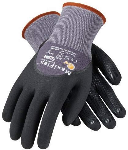 ATG 34-845/XL MaxiFlex Endurance – Nylon, Micro-Foam Nitrile 3/4 Grip Gloves – Black/Gray – X-Large – 12 Pair Per Pack by ATG