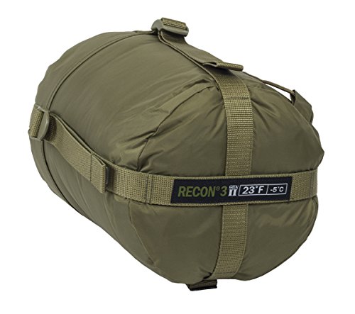 Elite Survival Systems ELSRECON3-T Recon 3 Rated to 23 Degree Fahrenheit Sleeping Bag, Coyote Tan