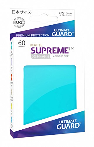 Ultimate Guard Supreme Japanese UX Card Sleeves (60 Piece), Matte Aquamarine