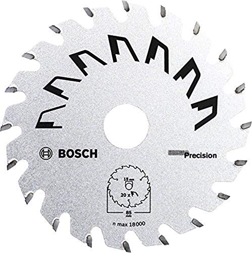 Bosch Home and Garden 2609256D81 Bosch Circular Saw Blade for Wood, Outer Diameter 85 mm, Bore Diameter 15 mm, Accessories for Circular Saw
