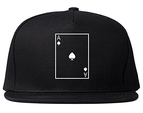 Ace of Spades Snapback Hat Cap Black