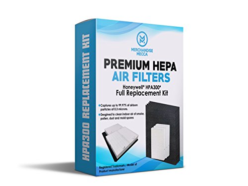 Premium True HEPA Replacement Filters for HPA300 Air Purifier Includes 3 HEPA R Filters and 4 Pre-Activated Carbon Filters – Fits models in the HPA090 series, HPA100 series, HPA200 series, HPA300