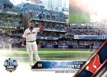 2016 Topps Update #US254 David Ortiz Baseball Card – Bids Farewell at Final MLB All-Star Game