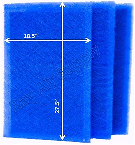 RayAir Supply 20×30 MicroPower Guard Air Cleaner Replacement Filter Pads (3 Pack) BLUE