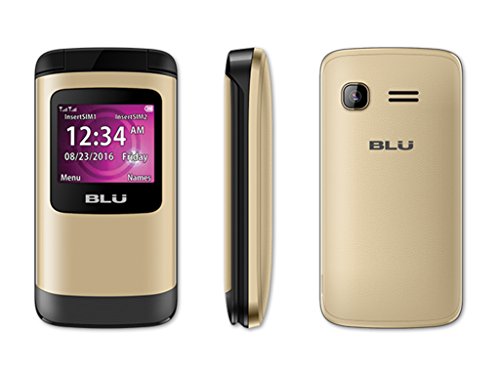 BLU Zoey Flex Factory Unlocked GSM Phone FM Radio Dual SIM MP3/4 Player (Gold)